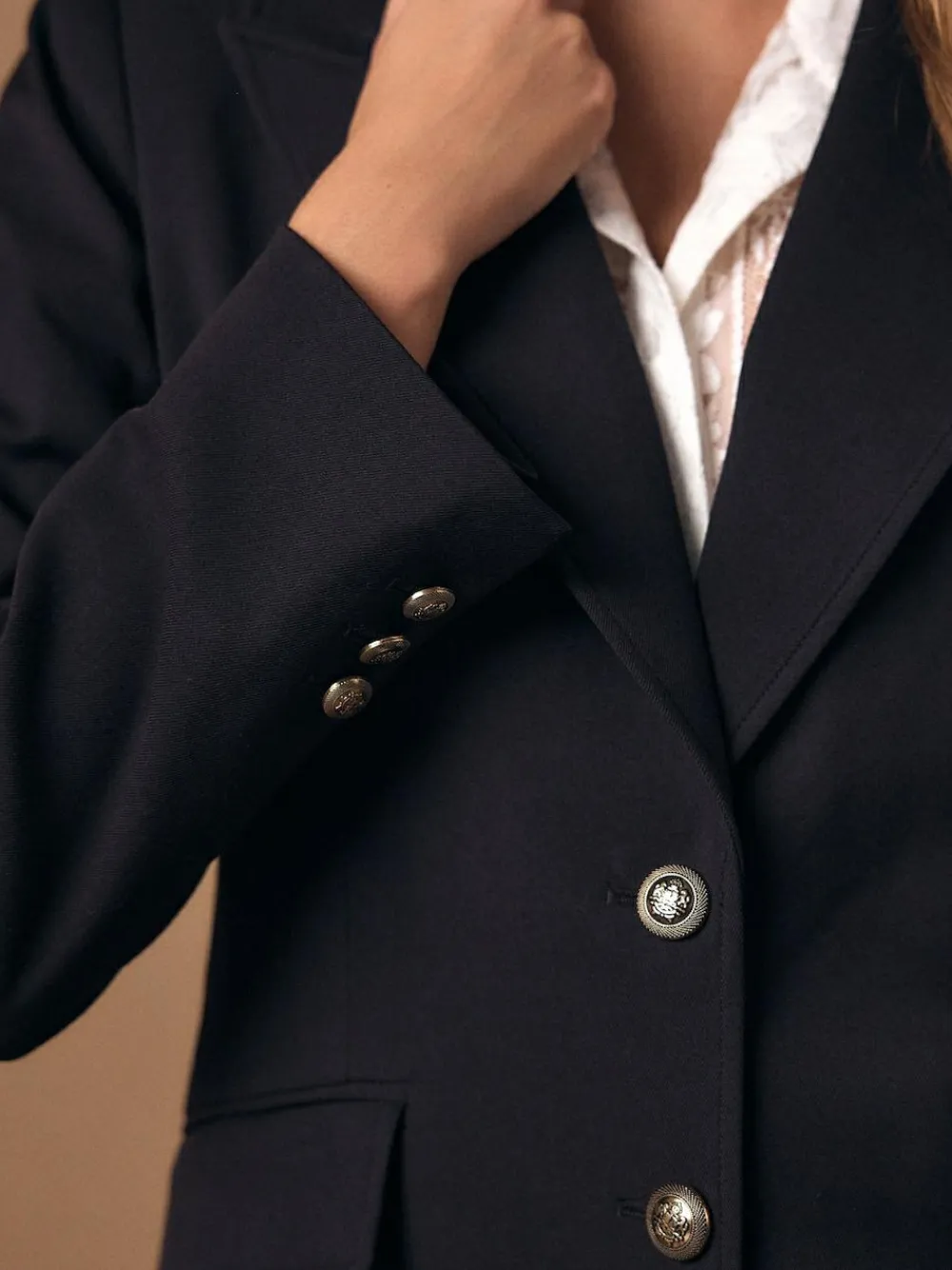 Next Burgundy Red Fitted Single Breasted Blazer^Women Blazers|Suits & Tailoring