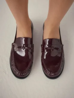 Next Forever Comfort® Bow Detail Ruched Toe Loafers^Women Flats