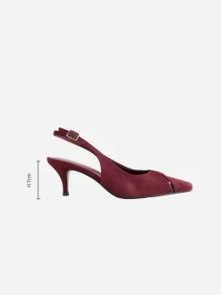 Next Leather Cutout Hardware Detail Slingback Heels^Women Wide Fit & Extra Wide Fit|Heels
