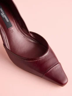 Next Tabitha Simmons x Mary Grace Leather Chisel Toe Court Heels^Women Heels