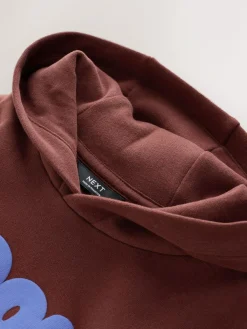 Next Burgundy Red Long Sleeve Printed Hoodie (3mths-7yrs)^BOY Sweatshirts & Hoodies|Sweatshirts & Hoodies