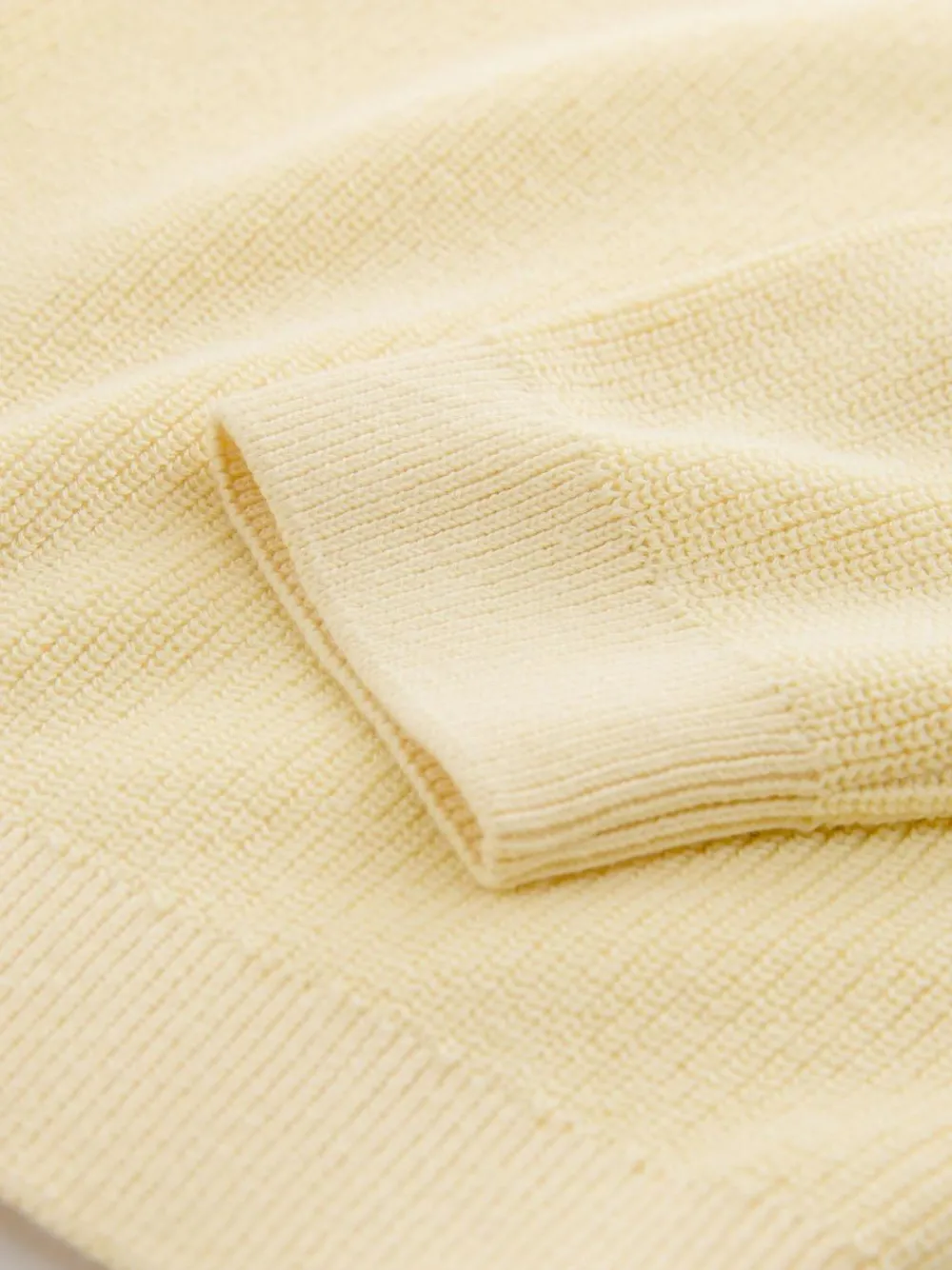 Best Next Buttermilk Yellow Without Stag Cotton Crew Neck Knitted Jumper (3-16yrs)