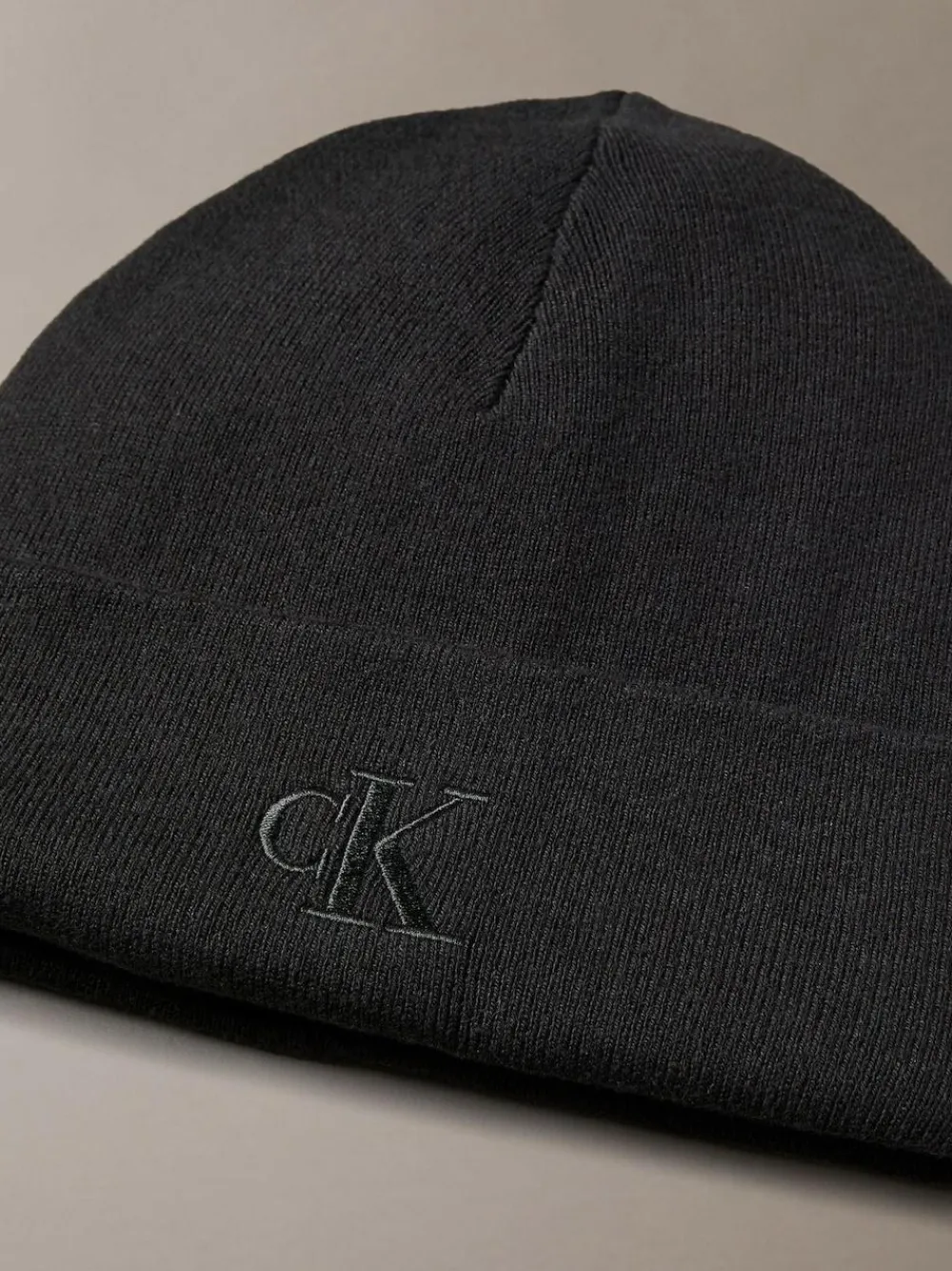 Sale Calvin Klein Signature Logo Beanie Black