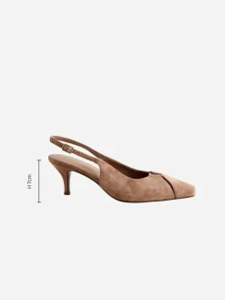Next Leather Cutout Hardware Detail Slingback Heels^Women Heels