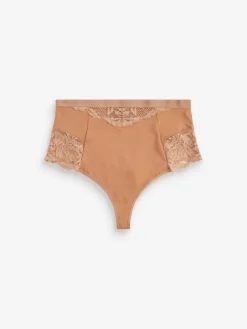 Online Next Tummy Control Light Shaping High Waist Thongs 2 Pack Caramel Nude