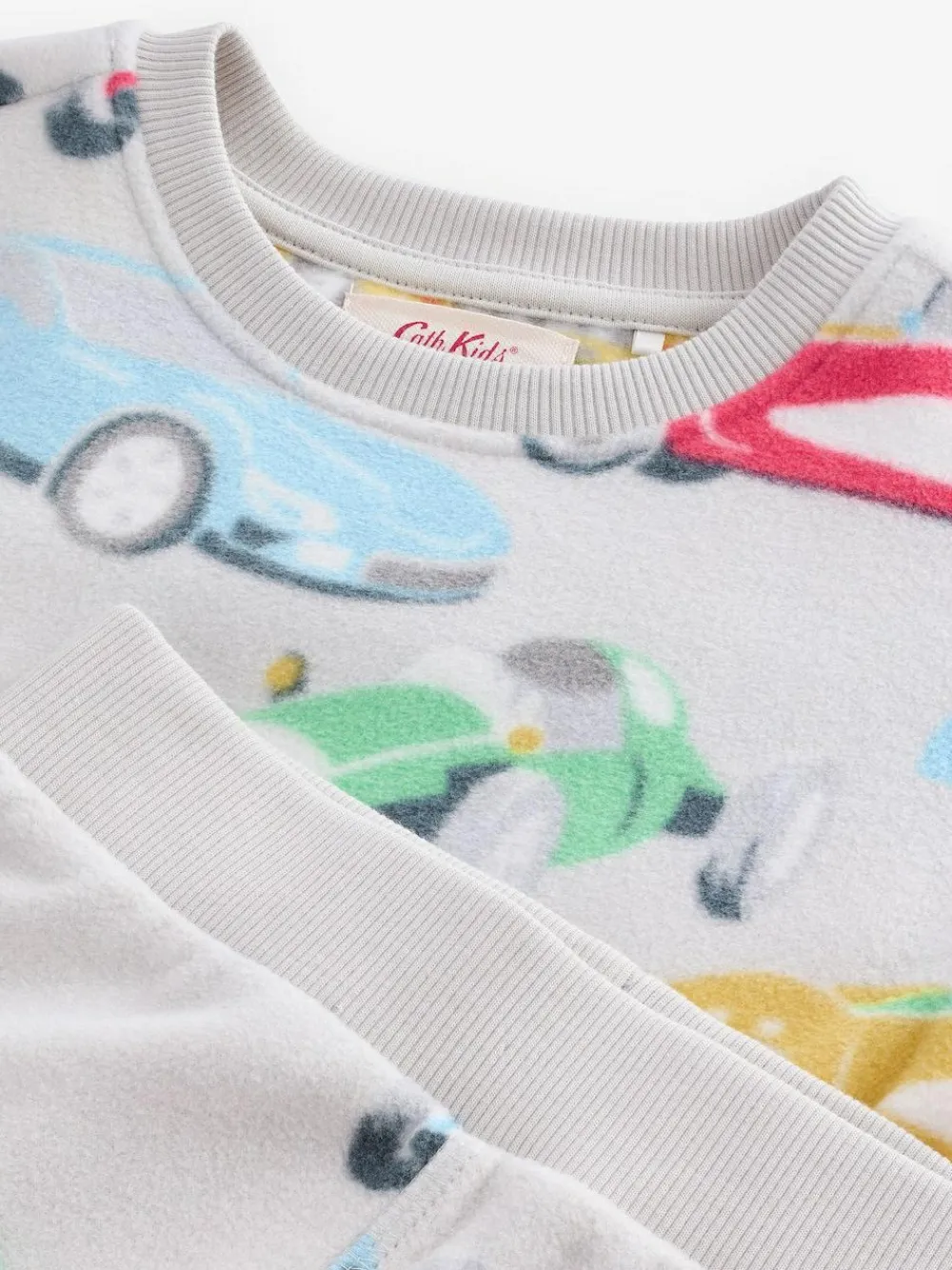 Next Cath Kidson Red/Ecru White Cars Single Cosy Fleece Pyjamas^BOY Nightwear