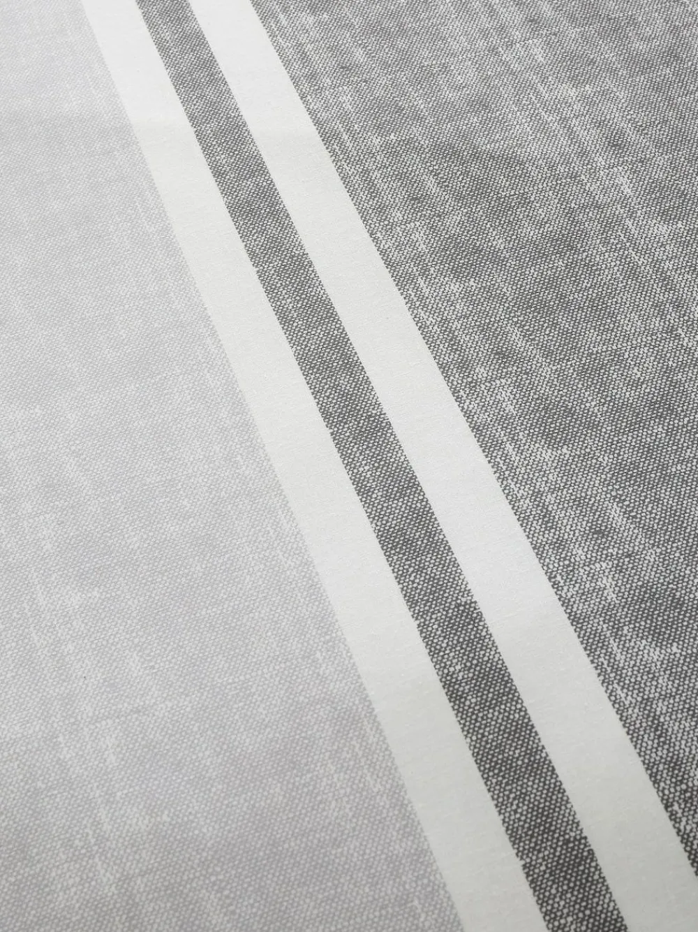 New Catherine Lansfield Textured Banded Stripe Reversible Duvet Cover Set Charcoal