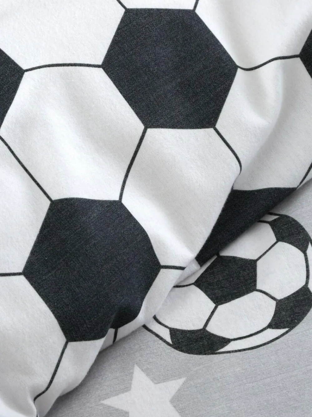 Online Catherine Lansfield Grey Supersoft 100% Brushed Cotton Football Duvet Cover Set