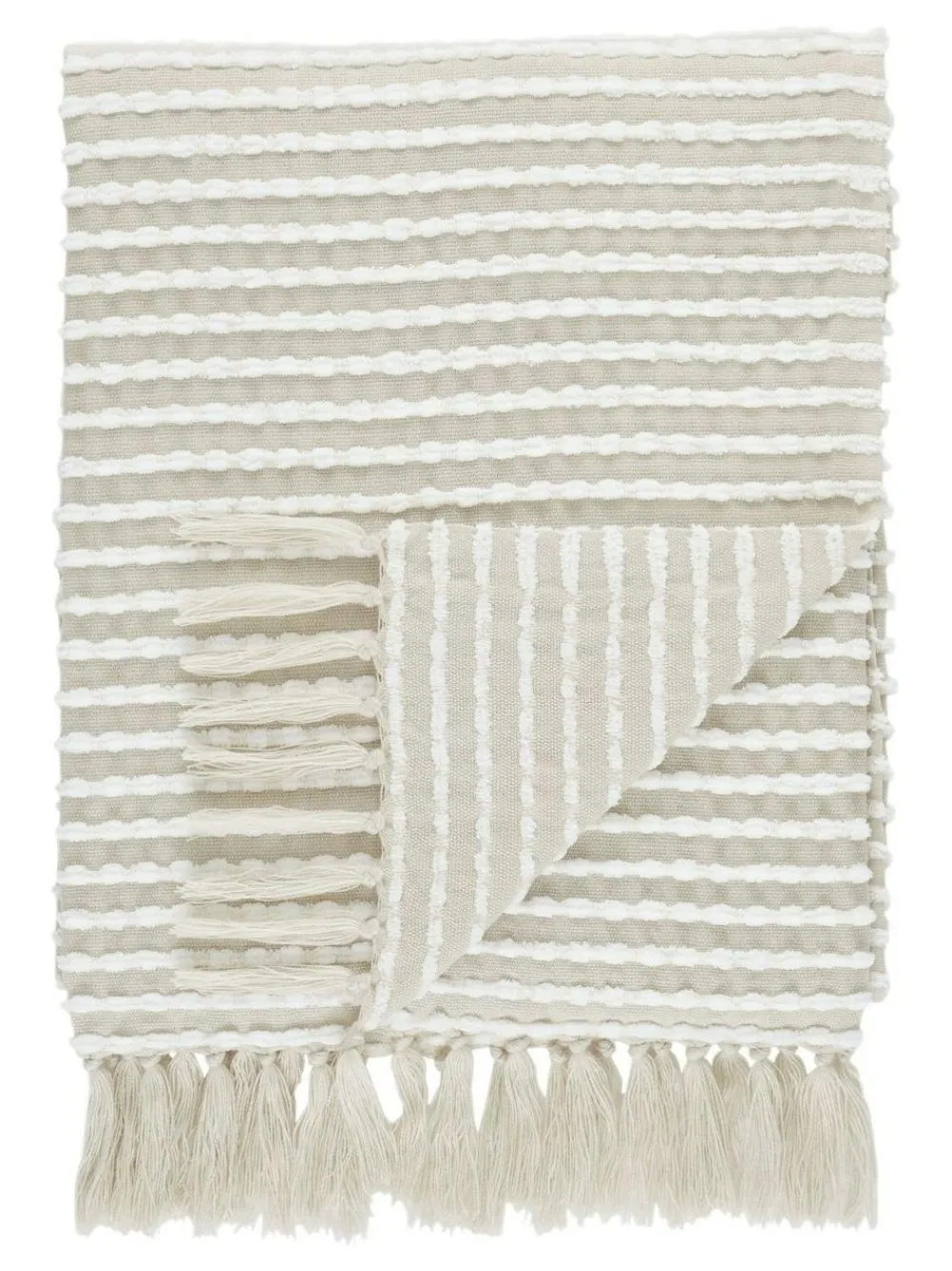 Best Catherine Lansfield Stab Stitch Throw Natural