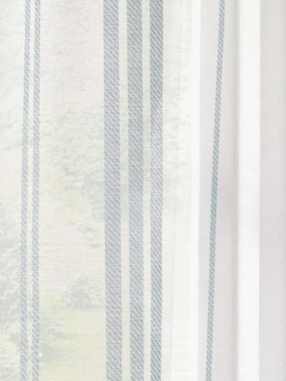 Outlet Catherine Lansfield White Harbour Stripe Slot Top Voile Curtain