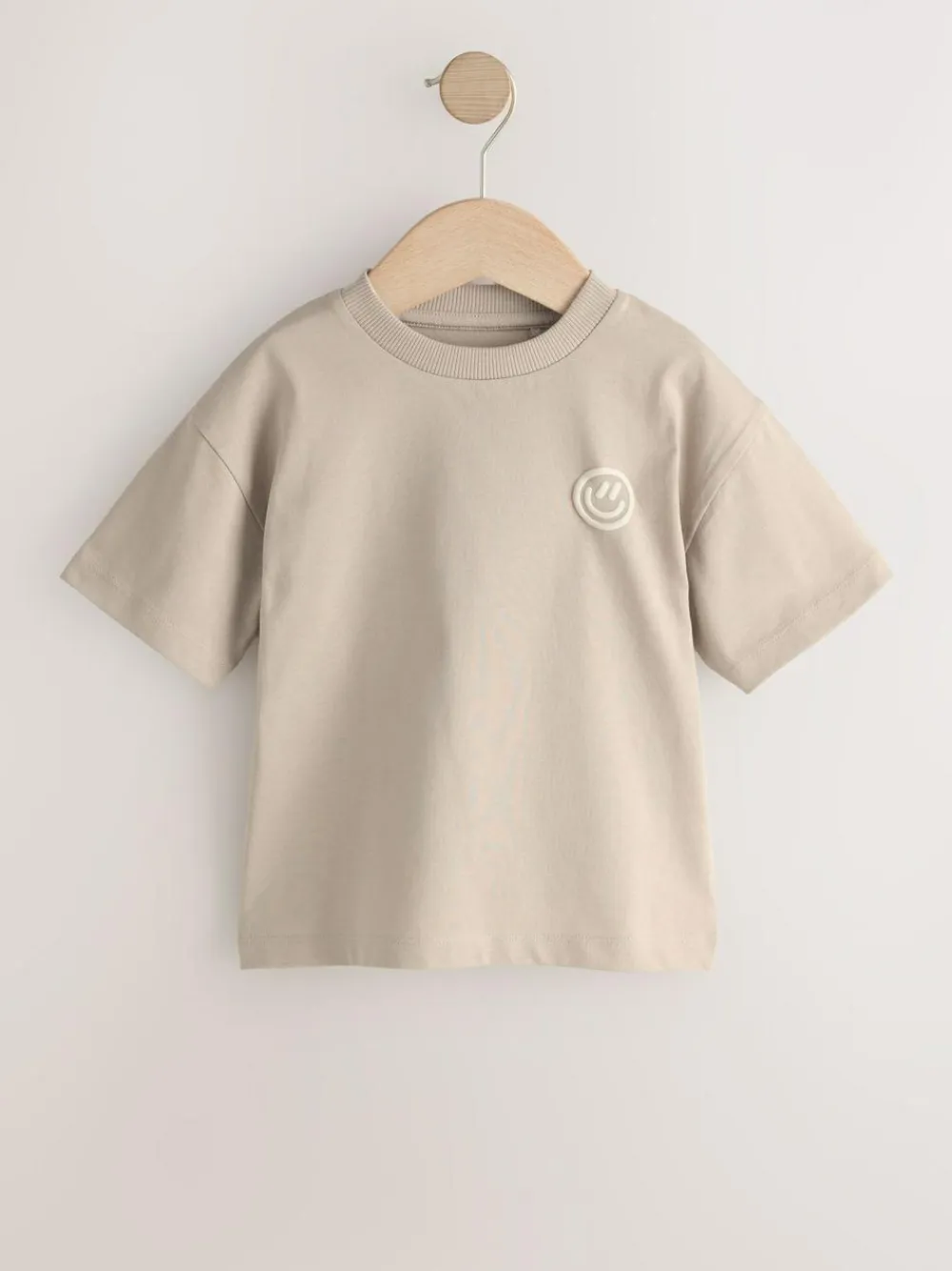 Next Cement Smile Short Sleeve Small Graphic T-Shirt (3mths-7yrs)^BOY Baby Boys|Baby Boys