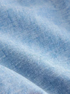 Best Next Regular Fit Linen Blend Pull on Trousers (3mths-7yrs) Chambray Blue