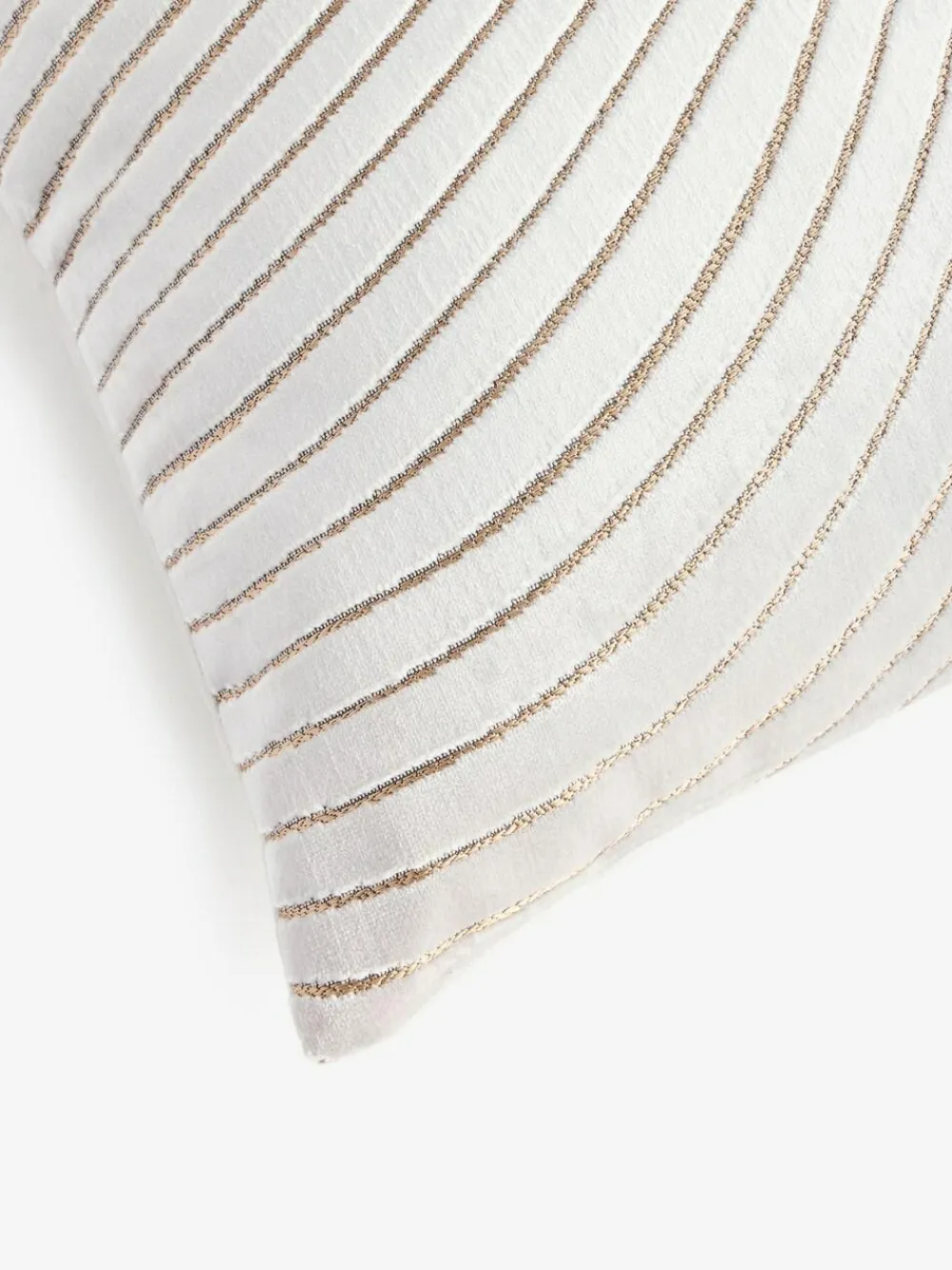 New Next Champagne Gold Collection Luxe 40 x 59cm Velvet Curve Cushion