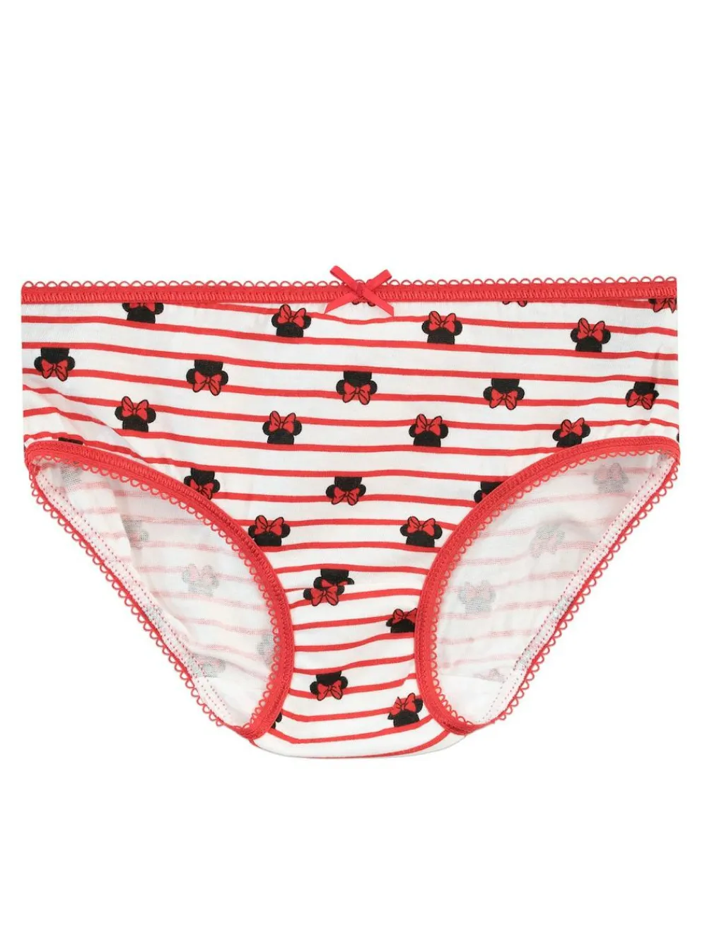 Character Red Minnie Mouse 100% Cotton Briefs 5 Pack^ Underwear