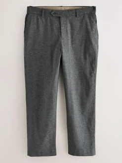 Next Regular Fit Smart Brushed Cotton Textured Trousers^ Occasionwear|Pants & Chinos
