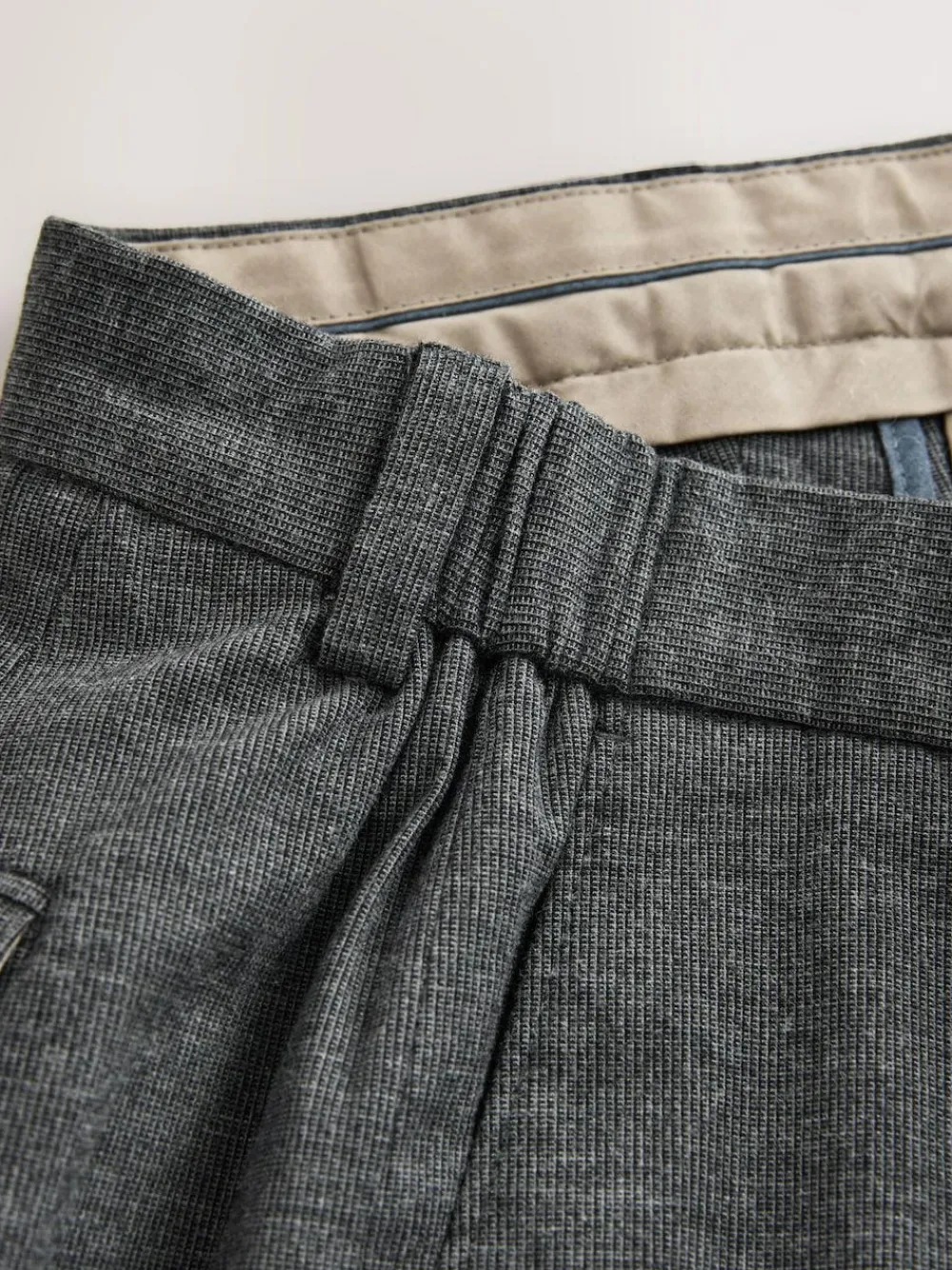 Next Regular Fit Smart Brushed Cotton Textured Trousers^ Occasionwear|Pants & Chinos