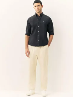 Outlet Next Charcoal Grey Regular Fit Long Sleeve Oxford Shirt