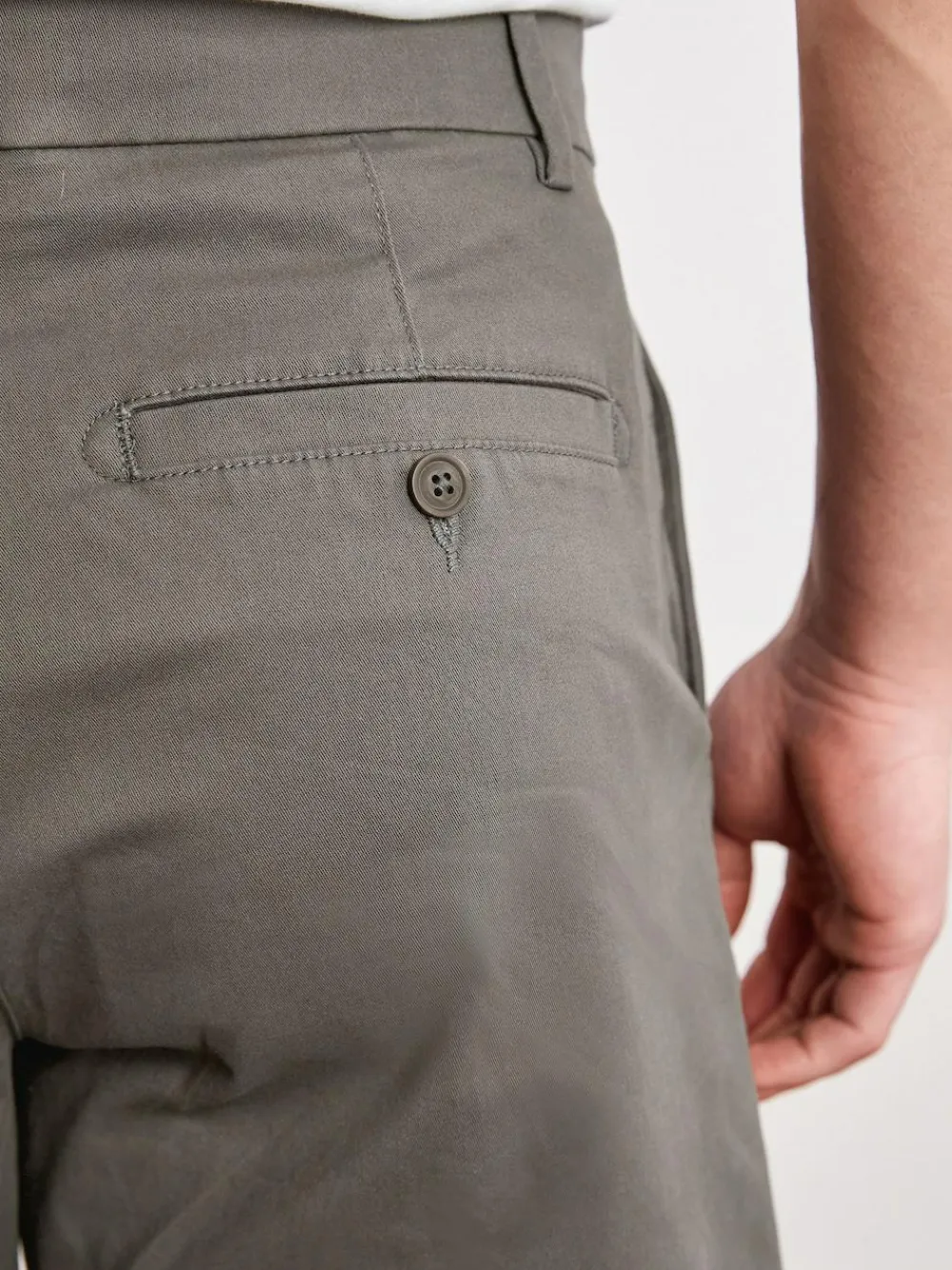 Outlet Next Relaxed Fit Stretch Chinos Shorts Charcoal Grey