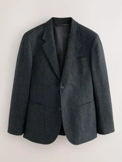 Next Relaxed Fit Wool Blend Suit Jacket^ Blazers & Formal Jackets|Grey Suits