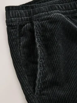 Hot Next Relaxed Tapered Fit Corduroy Joggers Charcoal Grey