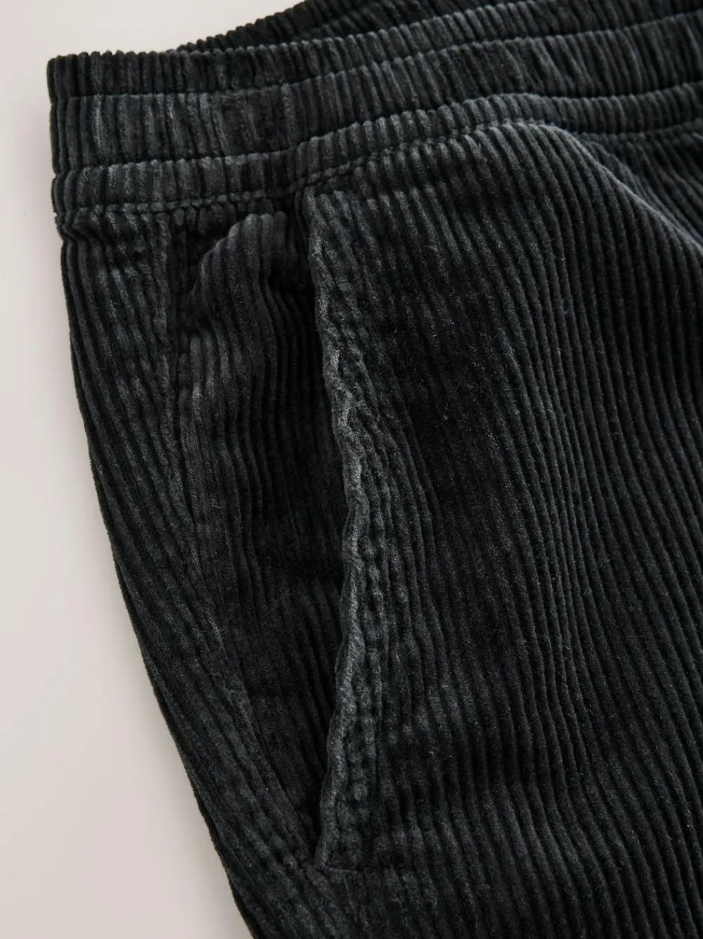 Hot Next Relaxed Tapered Fit Corduroy Joggers Charcoal Grey