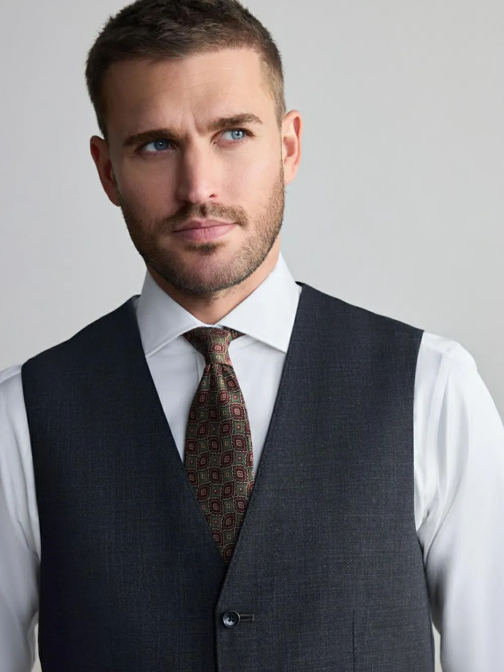 Discount Next Charcoal Grey Signature Nova Fides Wool Waistcoat