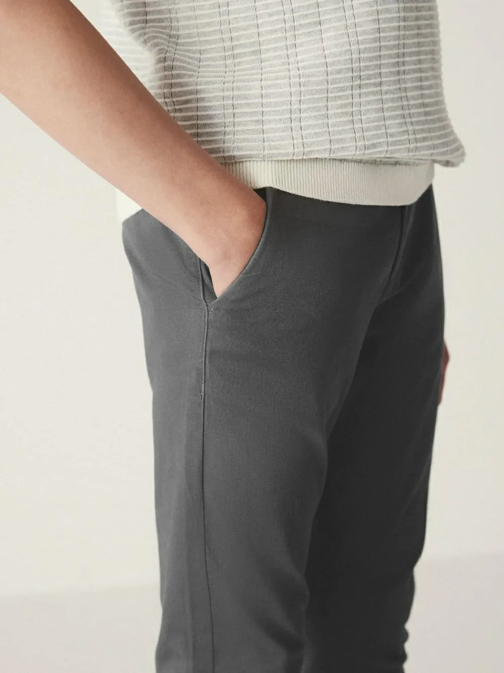 Discount Next Charcoal Grey Skinny Fit Stretch Chino Trousers (3-17yrs)
