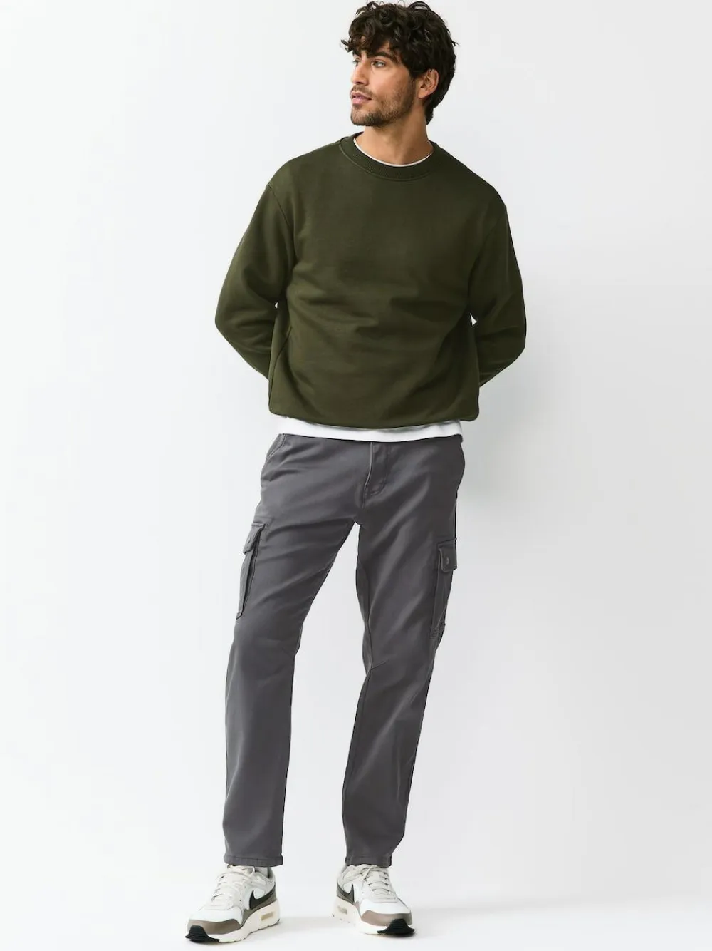 Sale Next Slim Fit Slim Fit Motionflex Strech Cargo Trousers Charcoal Grey