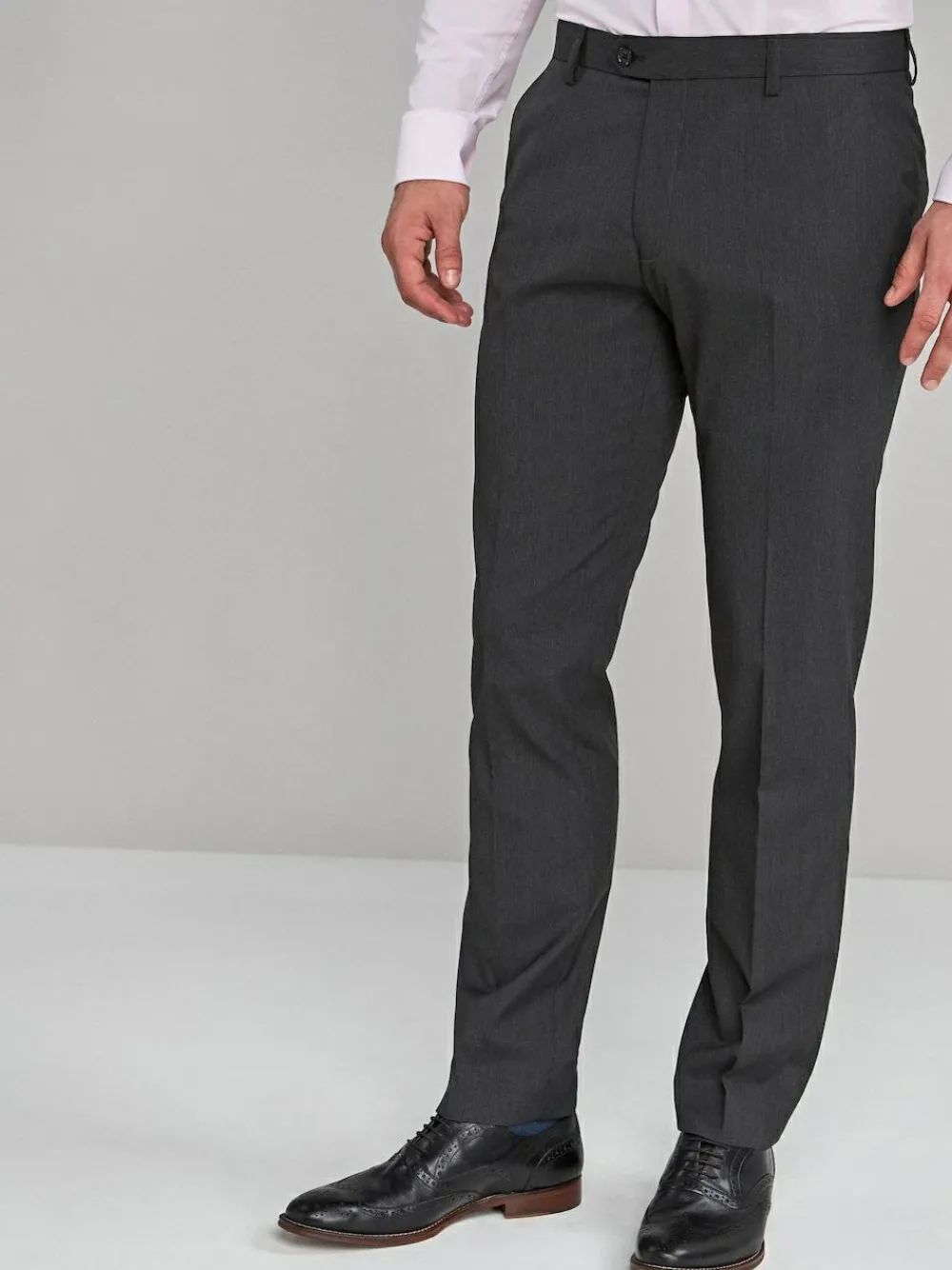 Sale Next Charcoal Grey Slim Fit Stretch Smart Trousers
