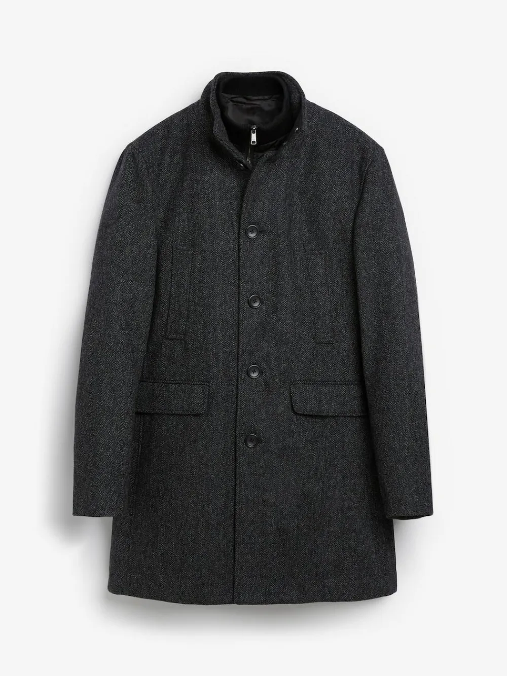 Next Wool Blend Mock Gilet Herringbone Padded Coat^ Coats & Jackets|Coats & Jackets