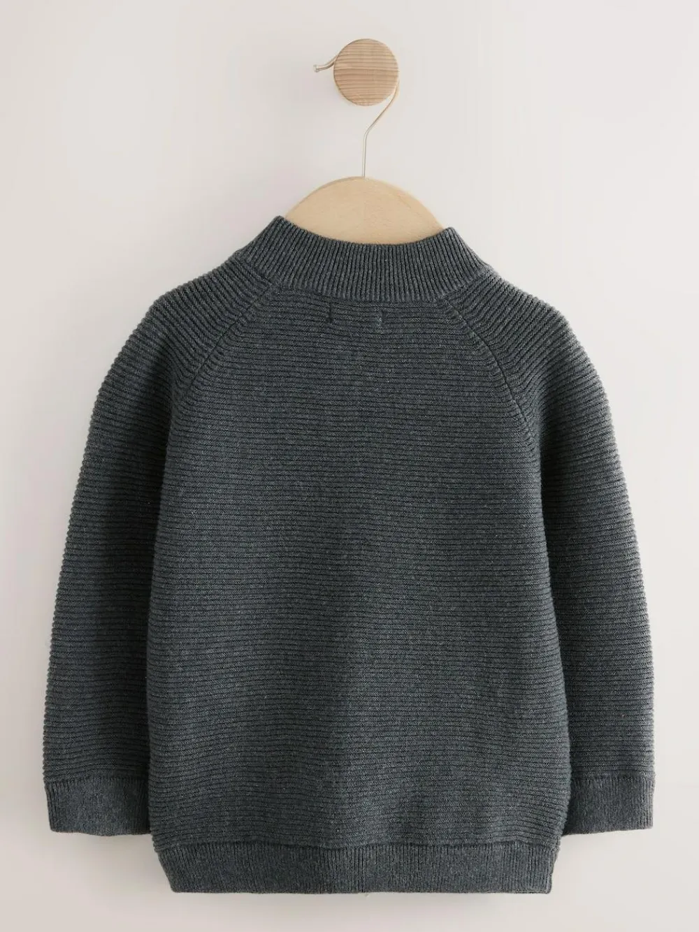 Next Charcoal Grey Zip Through Cardigan (3mths-7yrs)^BOY Knitwear|Knitwear