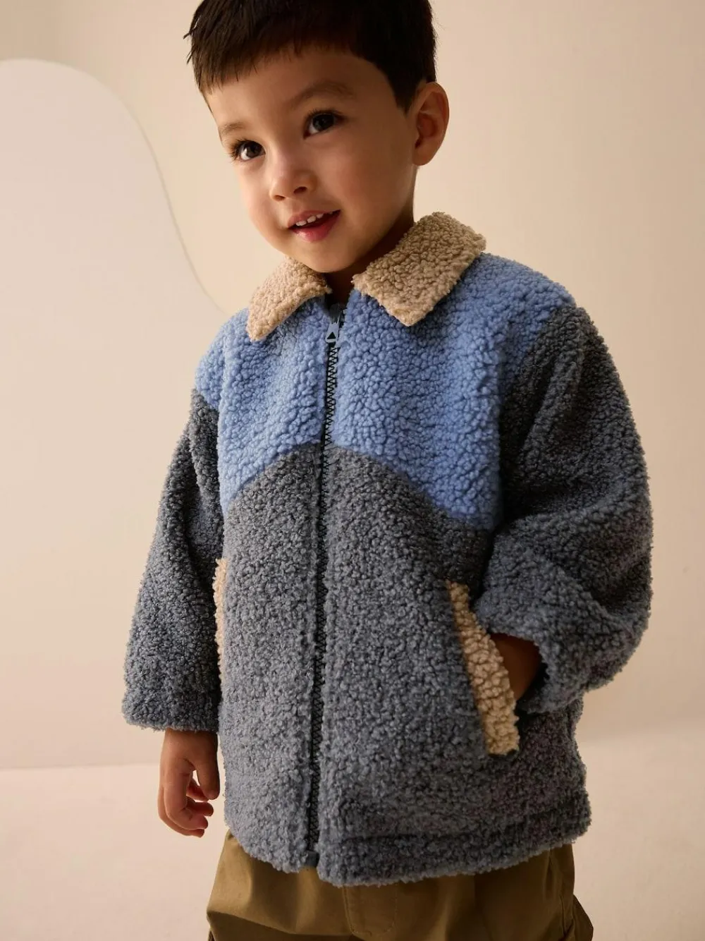 Next Borg Fleece Shacket (3mths-7yrs)^BOY Sweatshirts & Hoodies|Baby Winter Clothing