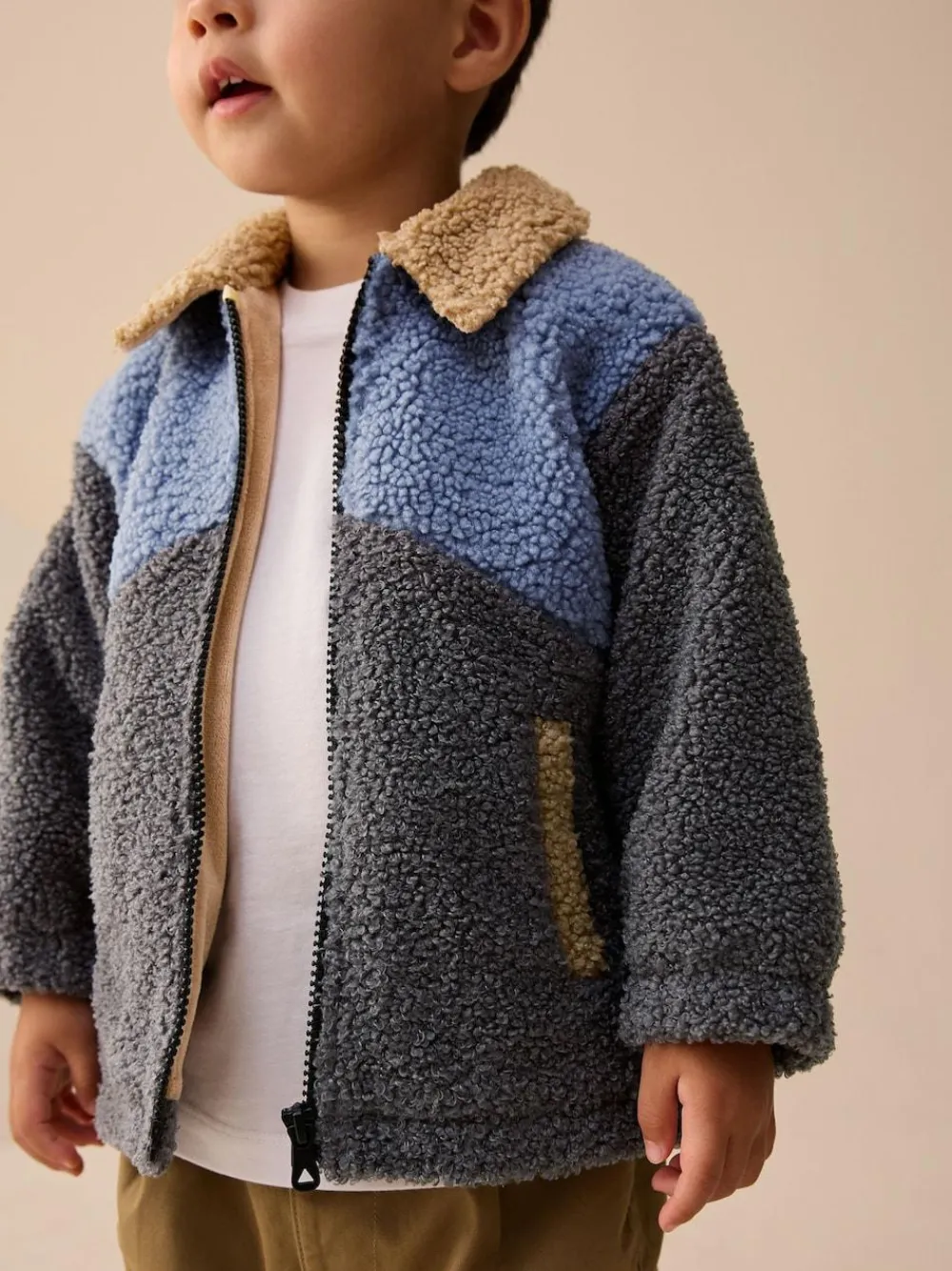 Next Borg Fleece Shacket (3mths-7yrs)^BOY Sweatshirts & Hoodies|Baby Winter Clothing