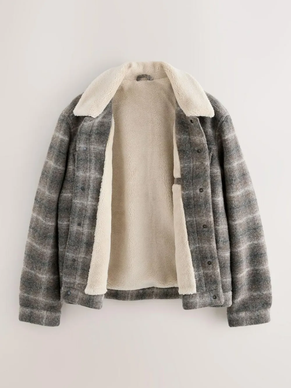 Sale Next Check Borg Lined Trucker Jacket