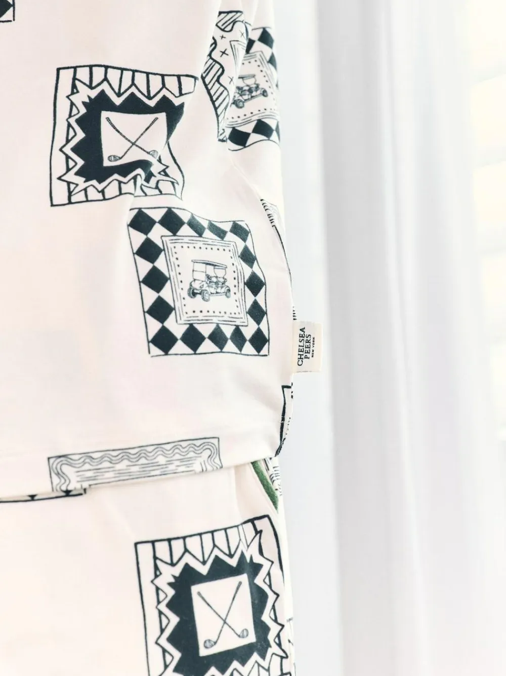 Best Chelsea Peers White Fairway Frames Print Short Pyjamas Set