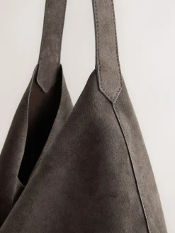 Clearance Next Chocolate Brown Faux Suede Slouchy Shoulder Bag