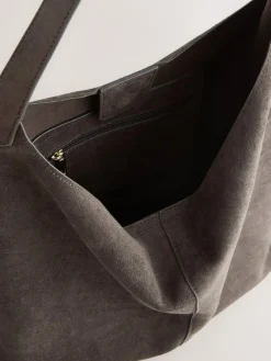 Clearance Next Chocolate Brown Faux Suede Slouchy Shoulder Bag