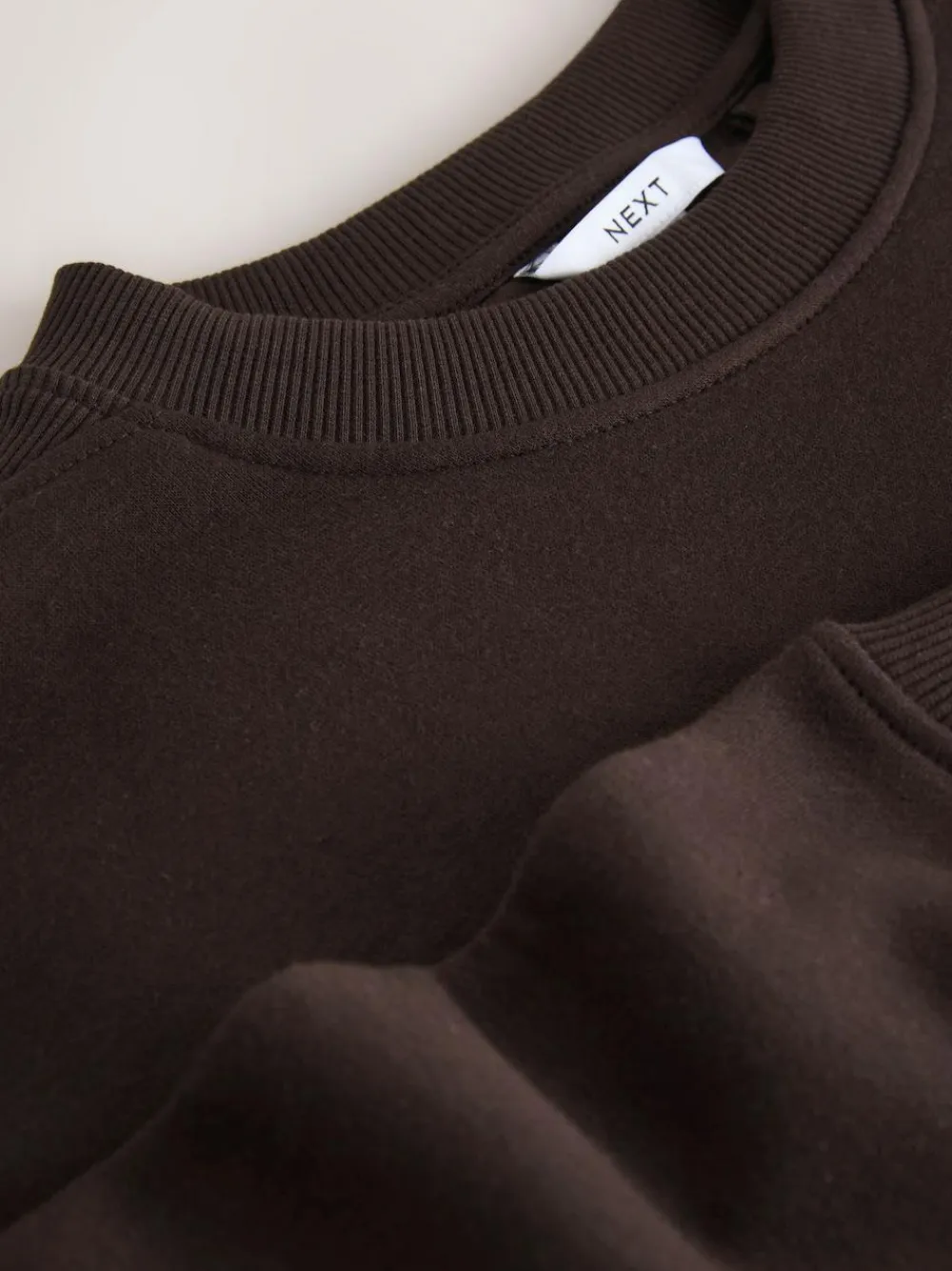 Next Chocolate Brown Relaxed Fit Essentials Longline Sweatshirt with Pockets^Women Nightwear|Hoodies & Sweatshirts