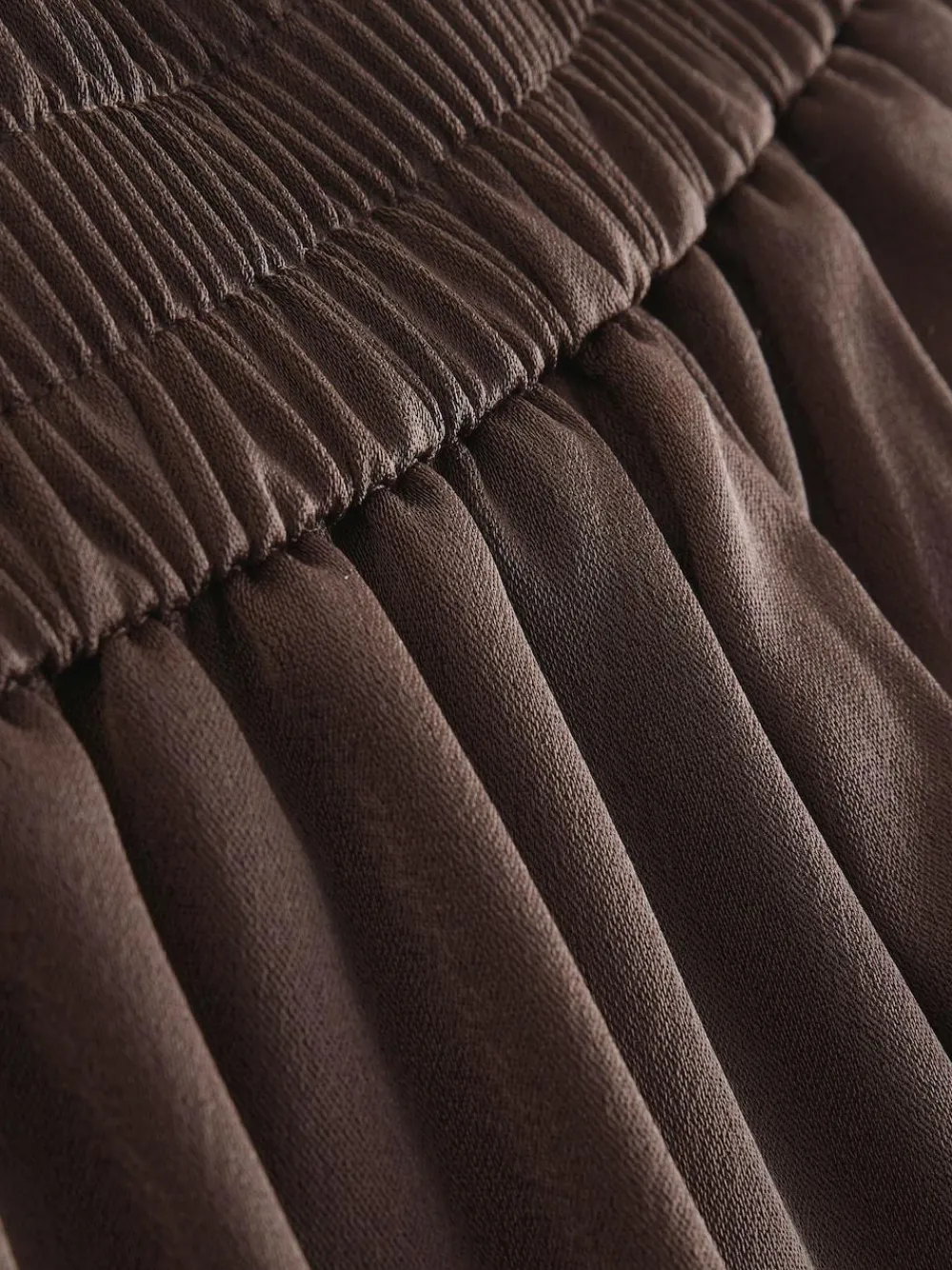 Next Chocolate Brown Satin Elastic Back Wide Leg Trousers^Women Pants