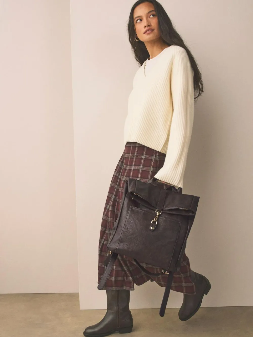 Hot Next Slouchy Backpack Chocolate Brown