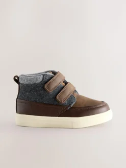 Next Chocolate Brown Wide Fit (G) Touch Fastening Boots^BOY Baby Boots|Boots