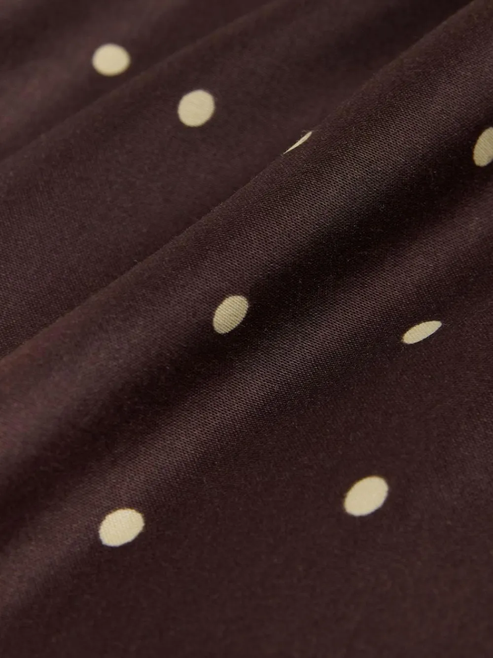 Discount Next Satin Midi Skirt Chocolate Brown/Cream Polka Dot
