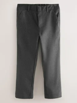 Clearance Clarks 2 Pack Regular Fit Fastening School Trousers Grey