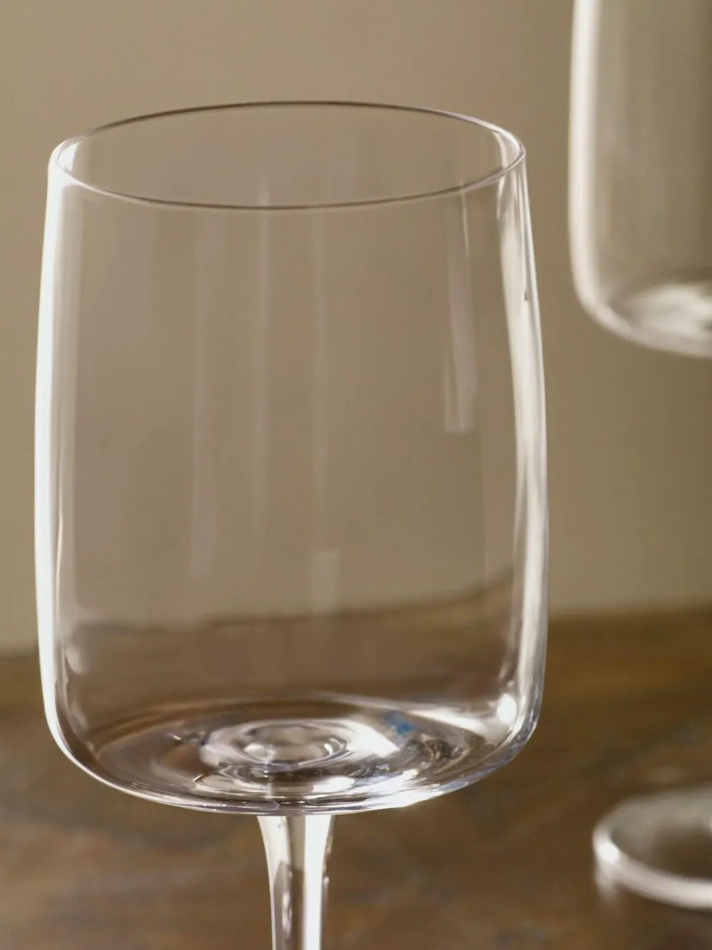 Next Clear Angular Set of 4 White Wine Glasses^ Glassware