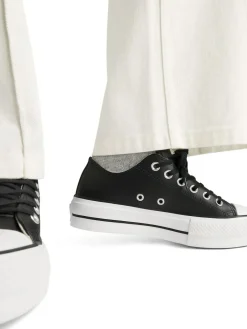 Online Converse Platform Lift Chuck Ox Leather Trainers Black