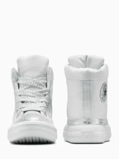 Clearance Converse Silver Chuck Taylor Kid Lift Trainers