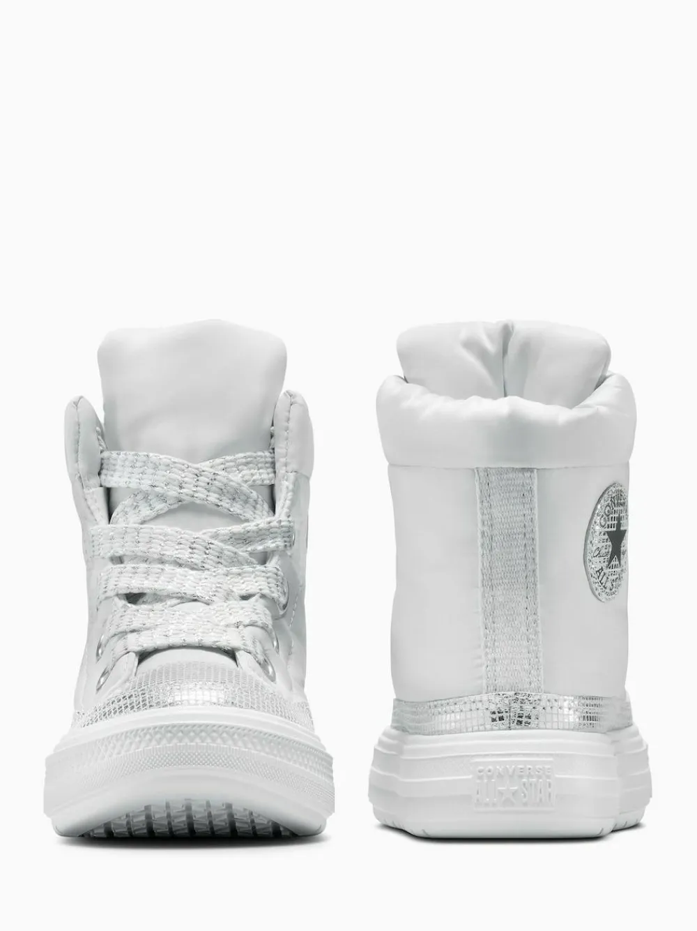 Clearance Converse Silver Chuck Taylor Kid Lift Trainers