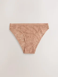 Next High Leg All-Over Lace No VPL Knickers 3 Pack^Women Panties|All Lingerie