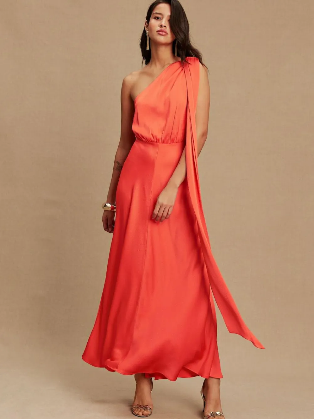 Next Textured Satin Scarf Neck Midi Dress^Women Occasionwear|Occasion Dresses