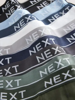 Outlet Next Core Grey/Green 10 pack Cotton Rich Blend Hipsters Boxers